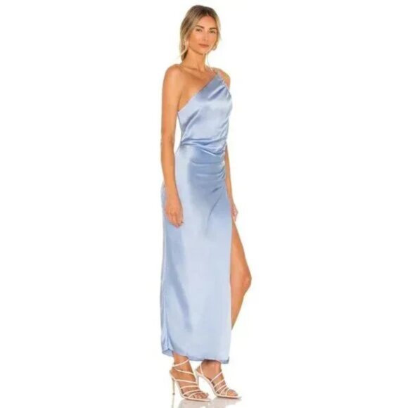 THE Sei X REVOVLE One Shoulder Midi Dress in Sky - Picture 2 of 6